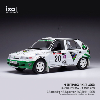 Škoda Felicia Kit Car #20 S.Blomqvist/B.Melander RAC Rally 1995 1:18 Ixo Models