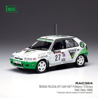 Škoda Felicia Kit Car #27 P.Sibera/P.Gross RAC Rally 1995 1:43 Ixo Models