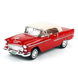 Chevrolet Bel Air convertible 1955 red 1:18 Motor Max