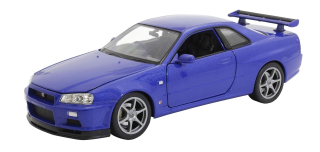 Nissan Skyline GT-R (R34) blue 1:24 Welly