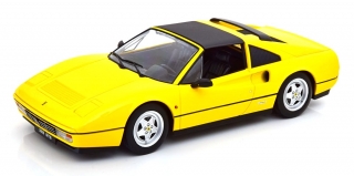 Ferrari 328 GTS Spider with Removable Hard Top 1985 yellow 1:18 KK Scale