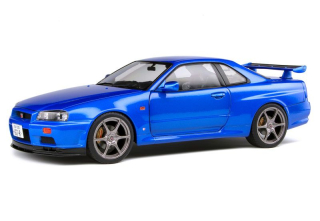 Nissan Skyline GT-R R34 1999 bayside blue metallic 1:18 Solido