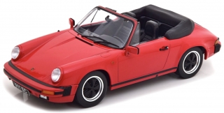 Porsche 911 SC Cabriolet 1983 with Extra Soft Top red 1:18 KK Scale