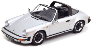 Porsche 911 SC Targa 1983 with Extra Hard Top silver 1:18 KK Scale