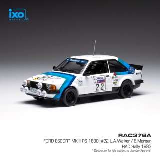 Ford Escort MK III RS 1600i #22 Aitken-Walker/ E.Morgan RAC Rally 1983 1:43 Ixo Models