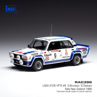 Lada 2105 VFTS #9 Brundza/Dadvani Rallye WM Rallye Neuseeland 1985 1:43 Ixo Models