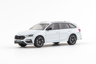 Škoda Octavia IV Combi RS 2020 bílá moon metalíza 1:43 Abrex