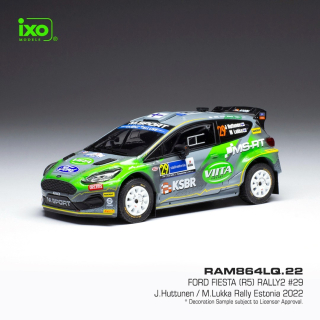 Ford Fiesta R5 Rally2 #29 Huttunen/Lukka WRC Rallye Estland 2022 1:43 Ixo Models