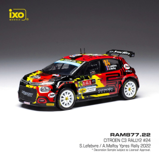 Citroen C3 Rally 2 #24 Lefebvre/Malfoy WRC2 Rally Ypern 2022 1:43 Ixo Models