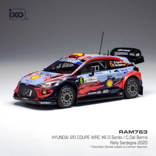 Hyundai i2 Coupe WRC #6 D.Sordo/C.Del Barrio Rallye Sardinien 2020 1:43 Ixo Models
