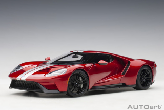 Ford GT 2017 liquid red/silver stripes 1:18 AUTOart
