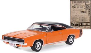 Dodge Bengal Charger R/T 1968 orange/black stripes 1:43 Greenlight