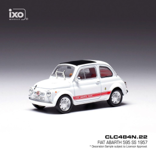 Fiat Abarth 595 SS 1957 white 1:43 Ixo Models