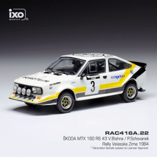 Škoda MTX 160 RS #3 Blahna/Schovánek Rally WM Rallye Valašská Zima 1984 1:43 Ixo Models