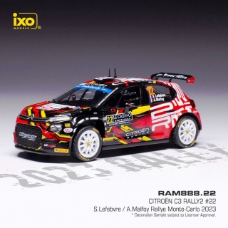 Citroen C3 #24 Lefebvre/Malfoy WRC2 Rally Monte Carlo 2023 1:43 Ixo Models