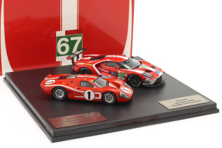 Ford 2 Cars Set GT40 MKIV - Le Mans 1967 and 2019 1:43 Ixo Models
