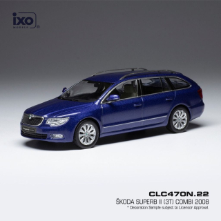 Škoda Superb II 2008 blue 1:43 Ixo Models