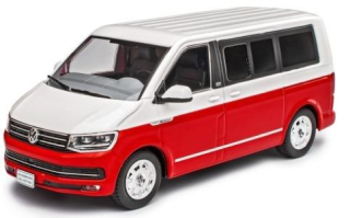 Volkswagen T6 Multivan 2015 red/white *Dealer Box - Special Edition* 1:43 Ixo Models