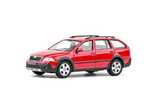 Škoda Octavia II Combi Scout 2007 červená corrida 1:43 Abrex