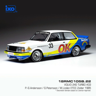 Volvo 240 Turbo #33 P.-G.Andersson/Petersson OK ETCC Zolder 1985 1:18 Ixo Models