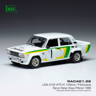 Lada 2105 VFTS #1 Blahna/Schovanek Vltava Příbram Rallye 1988 1:43 Ixo Models