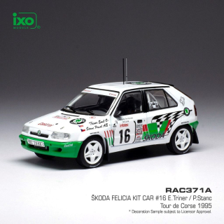 Škoda Felicia Kit Car #16 E.Triner/P.Stanc Rallye Tour de Corse 1995 1:43 Ixo Models