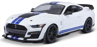 Ford Mustang Shelby GT500 2020 white/stripes 1:18 Maisto