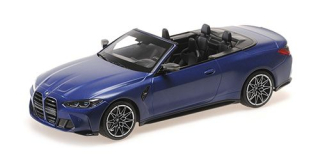 BMW M4 Cabriolet 2020 matt blue metallic 1:18 Minichamps