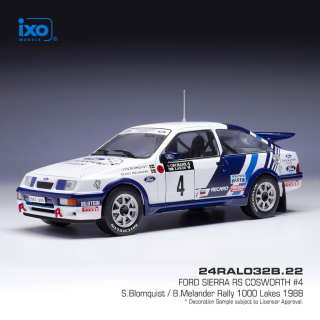 Ford Sierra RS Cosworth #4 Blomqvist/Melander 1000 Lakes Rallye 1988 1:24 Ixo Models