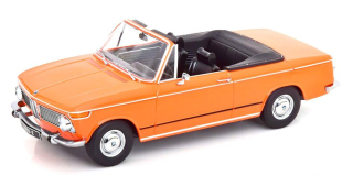 BMW 1600-2 Cabriolet 1968 with Removable Soft-Top orange 1:18 KK Scale