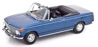BMW 1600-2 Cabriolet 1968 with Removable Soft-Top dark blue metallic 1:18 KK Scale