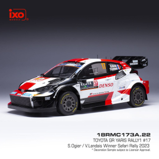 Toyota GR Yaris Rally1 Hybrid #17 Ogier/Landais Rallye WM Safari Rally 2023 1:18 Ixo Models