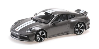 Porsche 911 992 Sport Classic 2022 grey metallic 1:18 Minichamps 