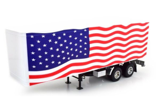 Trailer for Truck Stars & Stripes Livery red/white/blue 1:18 Road Kings