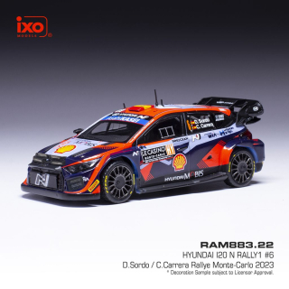 Hyundai i20 N #6 Sordo/Carrera WRC1 Rally Monte Carlo 2023 1:43 Ixo
