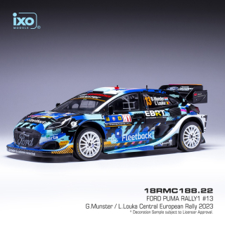 Ford Puma Rally1 #13 G.Munster/L.Louka Central European Rallye 2023 1:18 Ixo Models