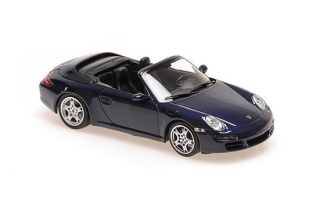 Porsche 911 Carrera S Cabriolet 2005 blue metallic 1:43 Minichamps