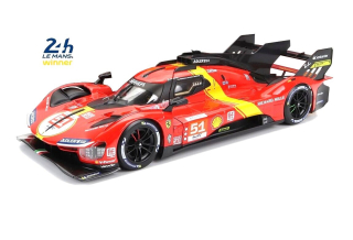 Ferrari 499P 3.0L Turbo V6 Team Ferrari AF Corse #51 Pier Guidi/Calado/Giovinazzi Winner 24H Le Mans 2023 1:18 Bburago