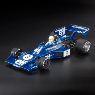 Tyrrell F1 Ford 007 Elf #3 J.Scheckter Winner GP Sweden 1974 with Driver Figure 1:18 GP Replicas