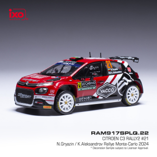 Citroen C3 Rally 2 #21 Gryazin/Aleksandrov WRC Rallye Monte Carlo 2024 1:43 Ixo Models