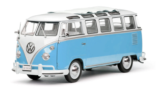 Volkswagen T1 Samba 1962 white/light blue 1:12 SunStar