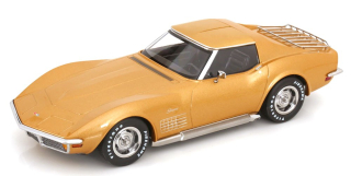 Chevrolet Corvette C3 1972 with Removable Roof Parts gold metallic 1:18 KK Scale