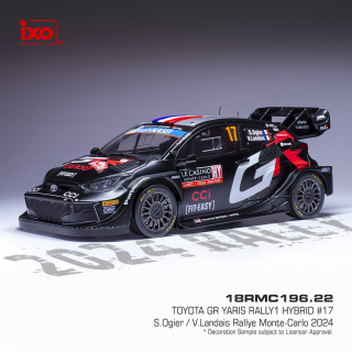 Toyota Yaris Rally 1 #17 Ogier/Landais WRC Rally Monte Carlo 2024 1:18 Ixo Models