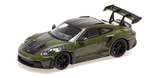 Porsche 911 (992) GT3RS 2024 nato olive/black wheels 1:43 Minichamps