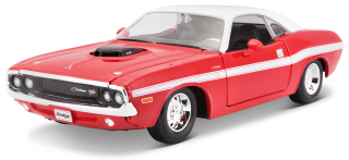 Dodge Challenger R/T Coupe 1970 red/white 1:24 Maisto