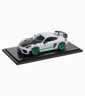 Porsche 718 Cayman GT4 RS 982 white/green 1:18 Porsche Dealer edition