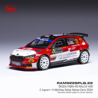 Škoda Fabia Rally2 2024 #26 C.Ingram/H.MCKillop Rally Monte Carlo 1:43 Ixo Models