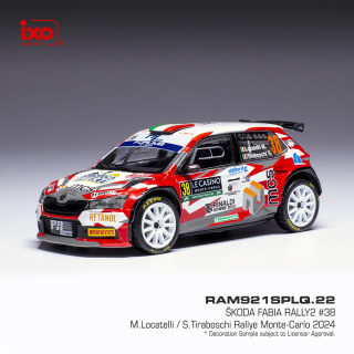 Škoda Fabia Rally2 #38 M.Locatelli/S.Tiraboschi Rally Monte Carlo 2024 1:43 Ixo Models