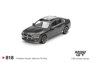 BMW i7 xDrive60 2024 Dravit Grey 1:64 Mini GT