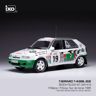 Škoda Felicia Kit Car #19 P.Sibera/P.Gross Rallye Tour de Corse 1995 1:18 Ixo Models